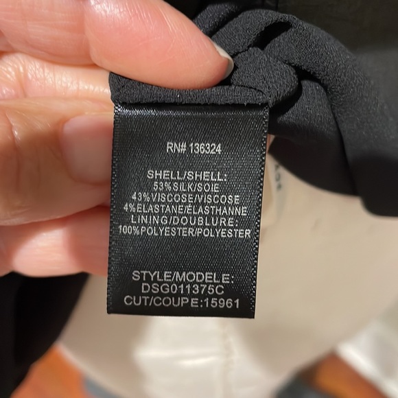 Halston Heritage Black Silk/Viscose Top size XS - Picture 8 of 9